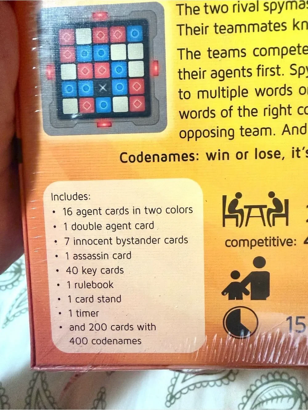 CGE Czech Games Codenames Board Game Secret Agent Deduction Game 4+ Players